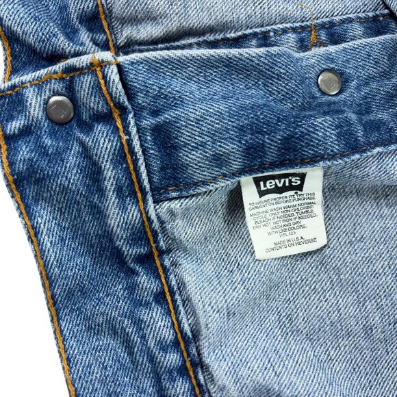 Vintage 90's Levis Denim Trucker Vest Mens Size L SLIM Rodeo Cowboy USA 70595 - Picture 7 of 8